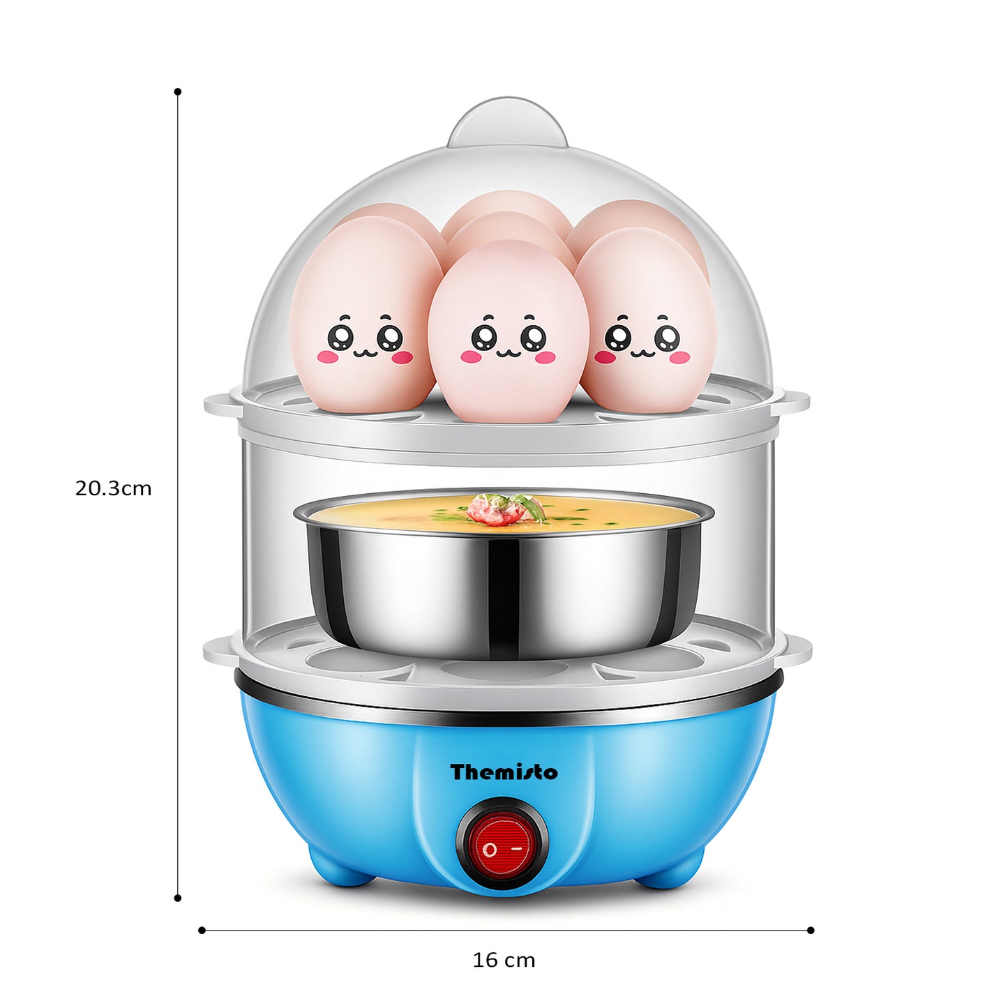 Themisto 350 W Egg Boiler/Poacher/Cooker (TH-611(14 eggs))