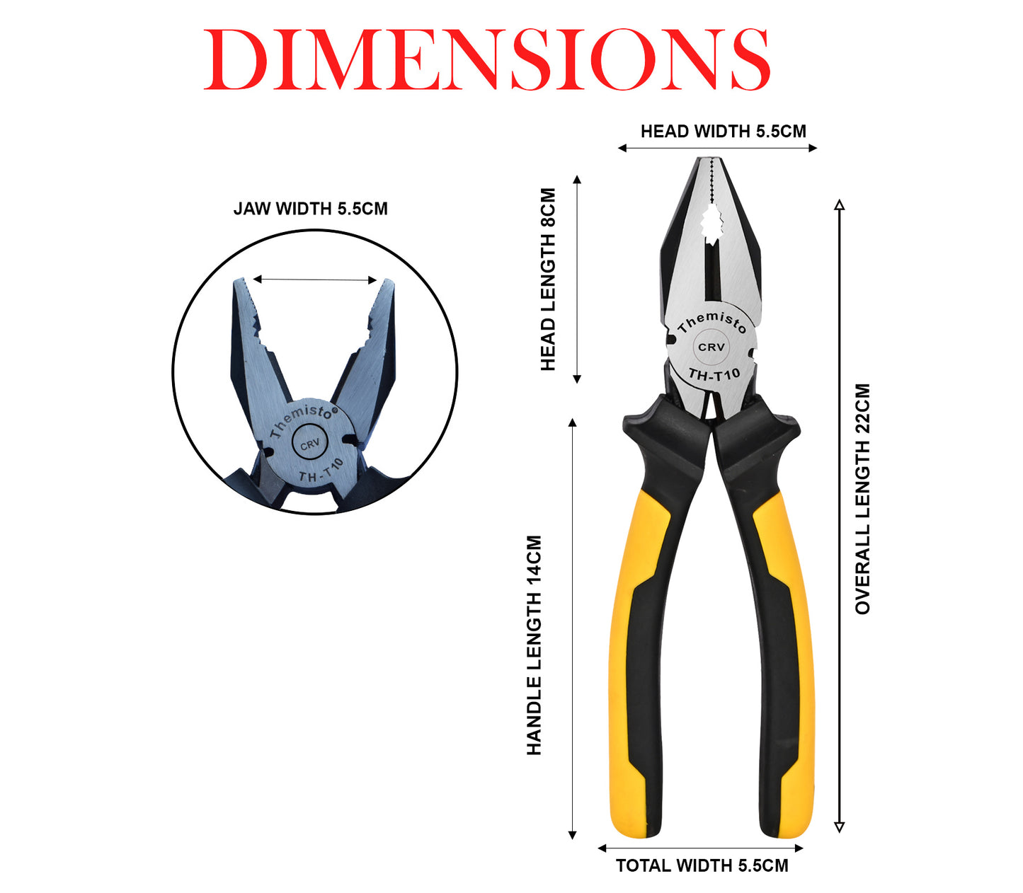 Themisto TH-T10 8 Inch Combination Plier CRV