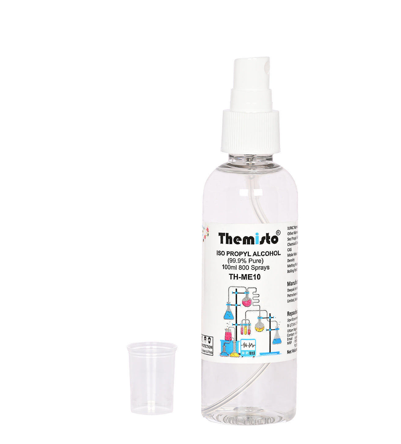 Themisto IPA ISO PROPYL RUBBING ALCOHOL Spray 100 ml (99.9% Pure) (TH-ME10)