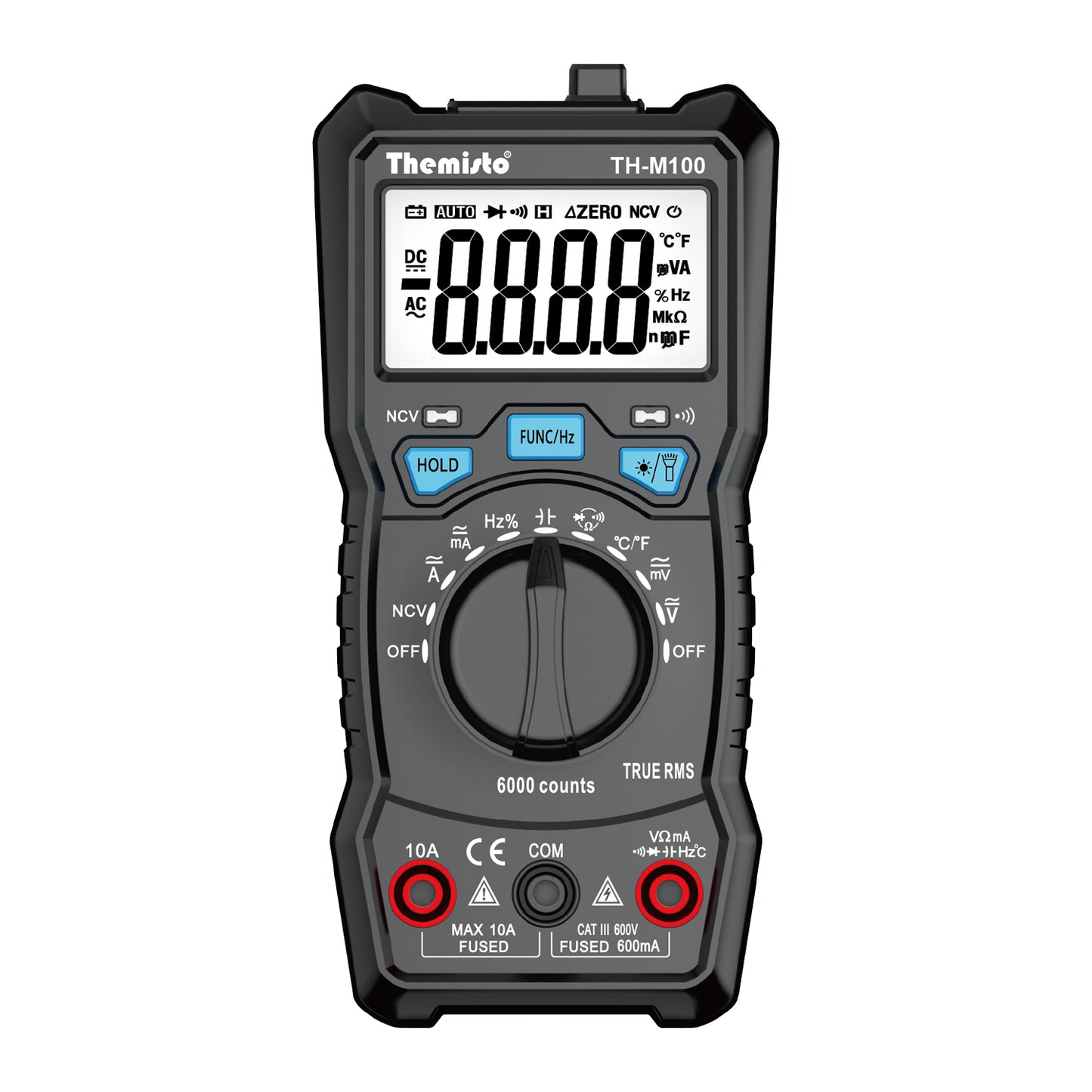 Themisto TH-M100 Auto Range Digital Multimeter (Black 6000 Counts)