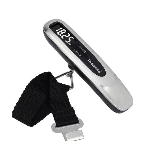 Themisto TH-WS11 Digital Luggage Scale with Target Value Setting (50kg), Silver