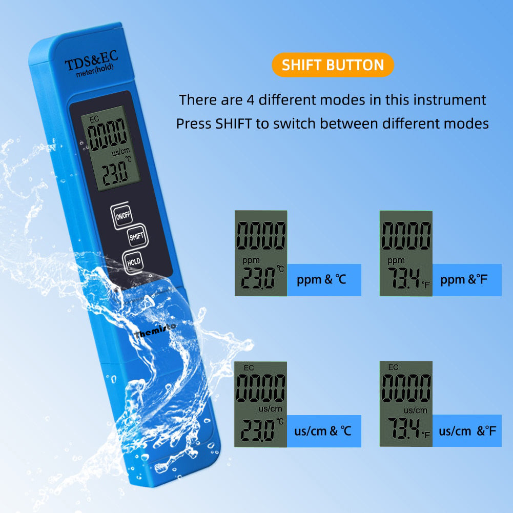 Themisto TDS-40 TDS Meter/Digital Tds Meter with Temperature And Water Quality Measurement For Ro Purifier (TDS EC)