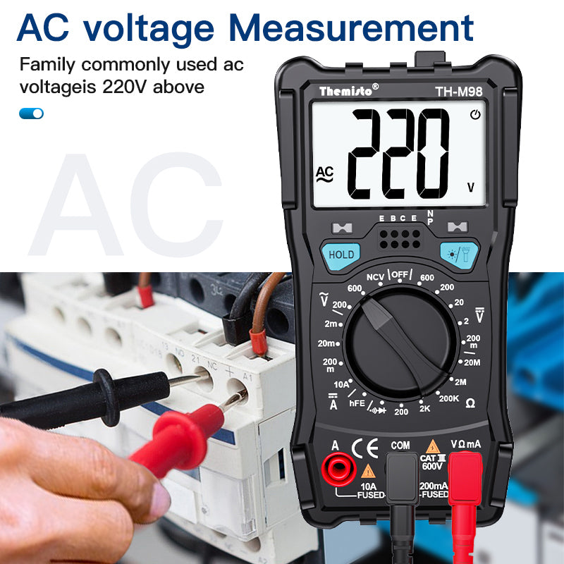 Themisto TH-M98 Digital Multimeter (Black 2000 Counts)
