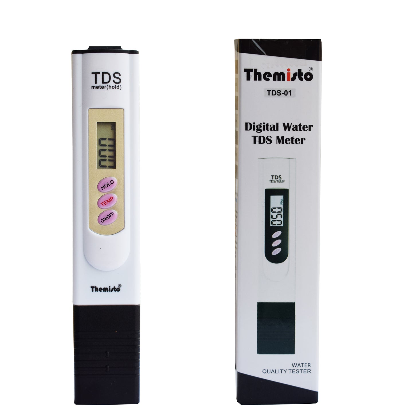 Themisto TDS-01 Digital TDS Meter, Water Quality Tester, 0-9990ppm