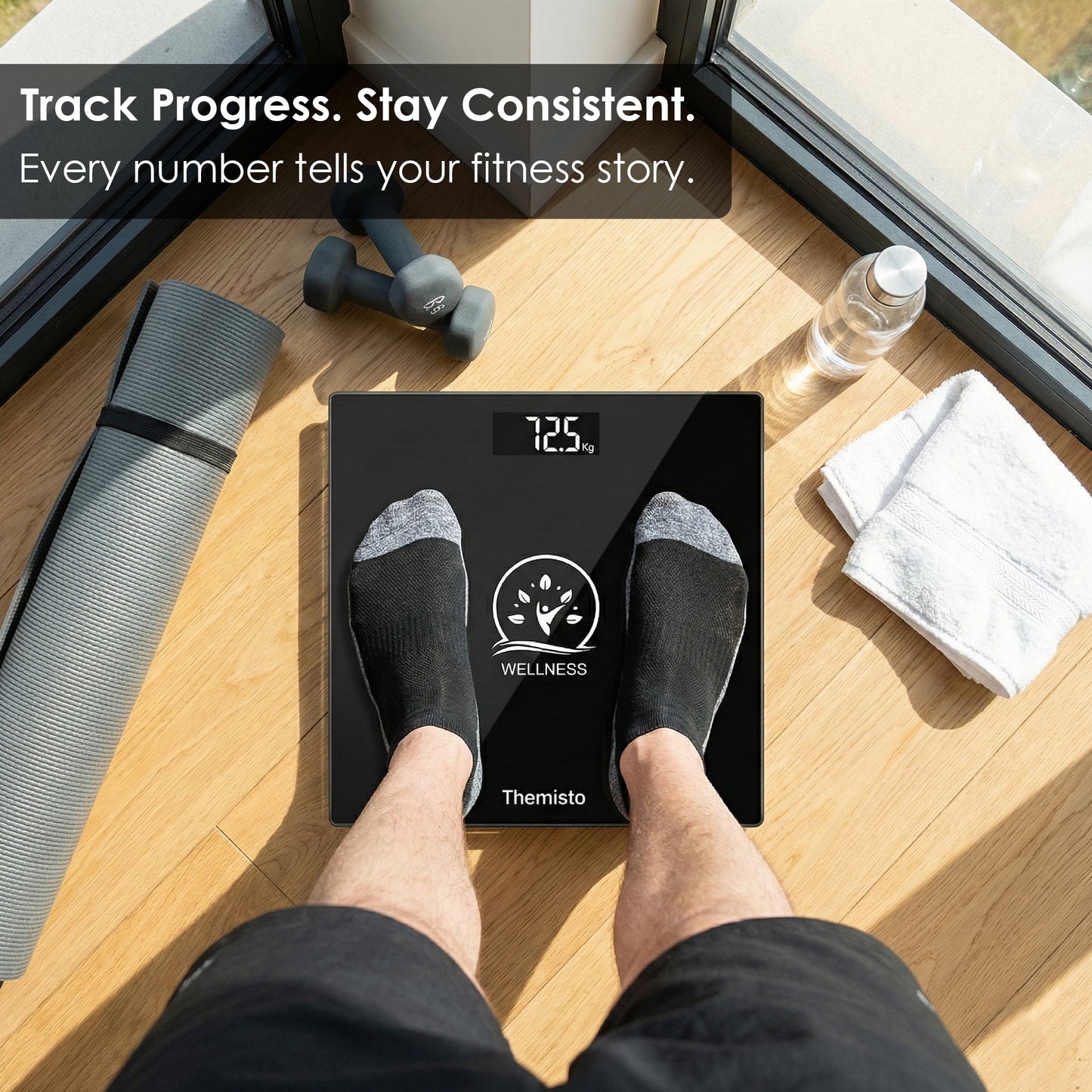 Themisto TH-WS40 Body weight Scale,With High Precision Sensors | Backlit Display