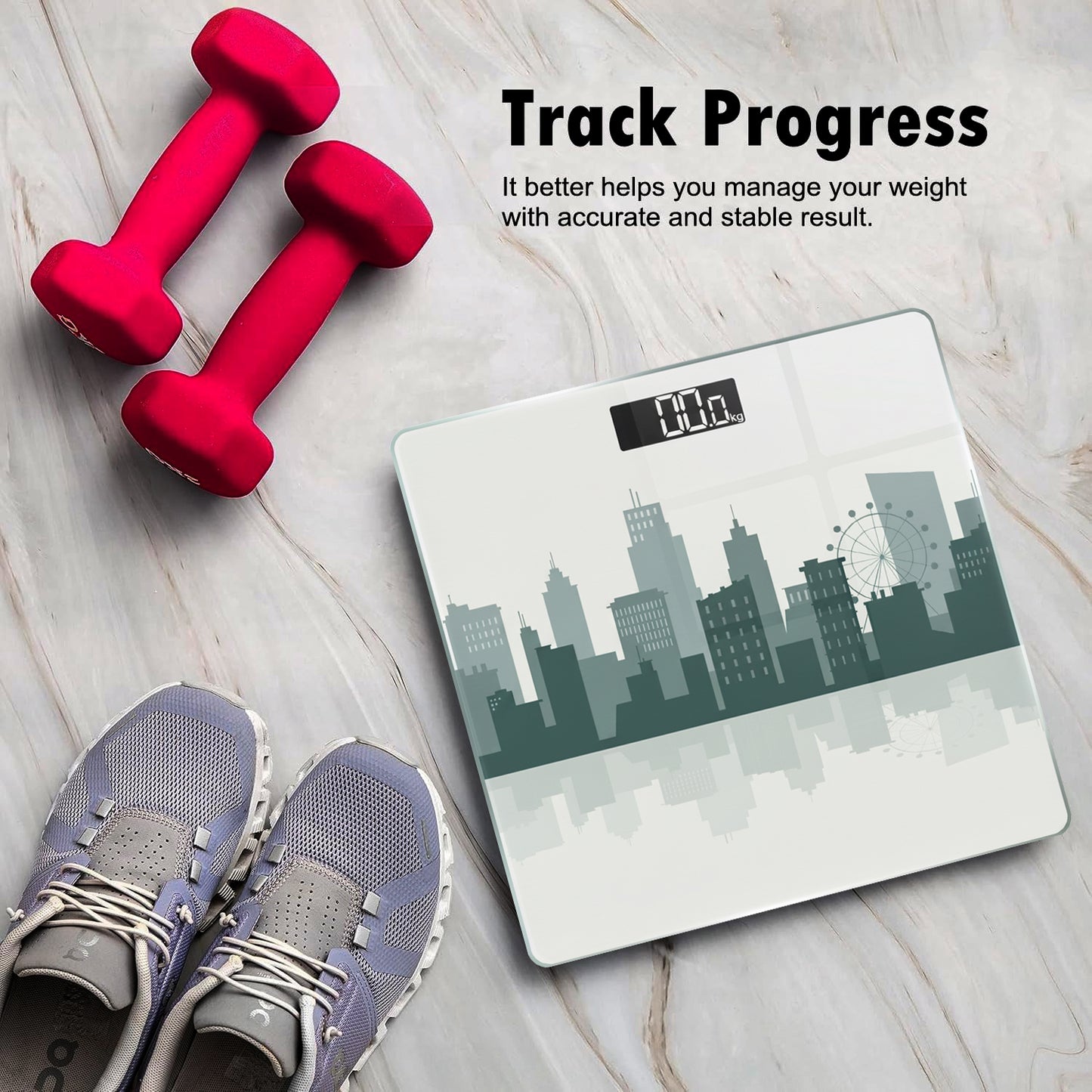 Themisto TH-WS40D Body weight Scale, With High Precision Sensors | Backlit Display