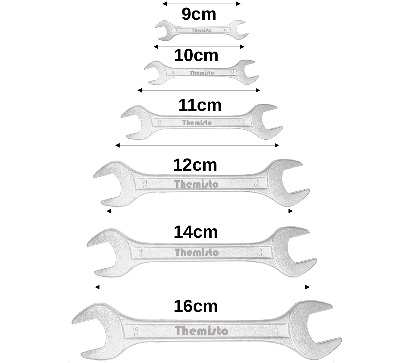 Themisto TH-T14 6pcs Double Open Ended Spanner set