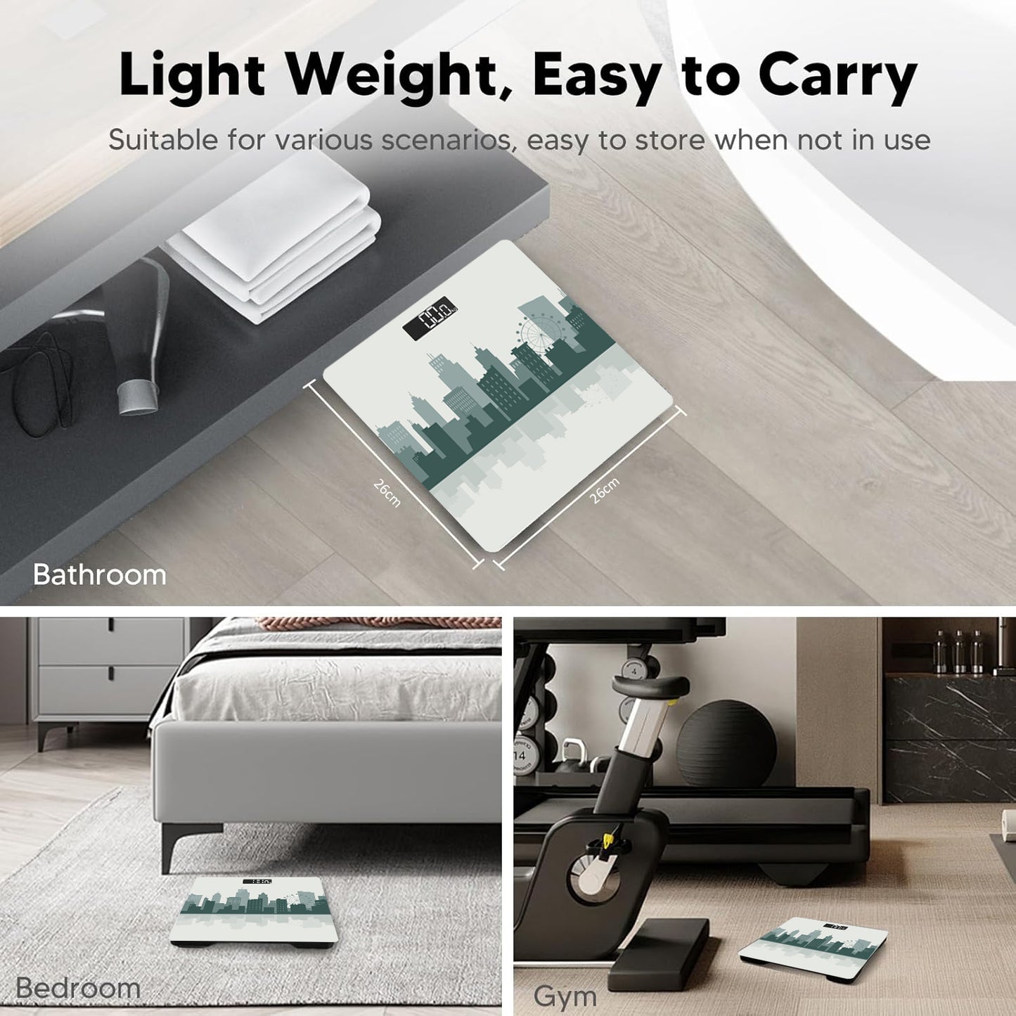 Themisto TH-WS40D Body weight Scale, With High Precision Sensors | Backlit Display