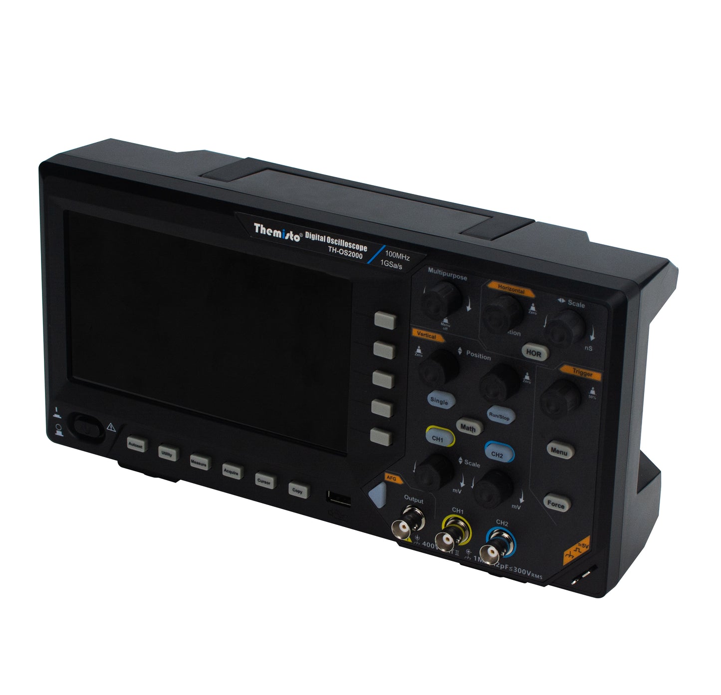 Themisto TH-OS2000 2-Channel Digital Oscilloscope 100MHz Bandwidth 1GSa/s Sampling Rate with Function Generator