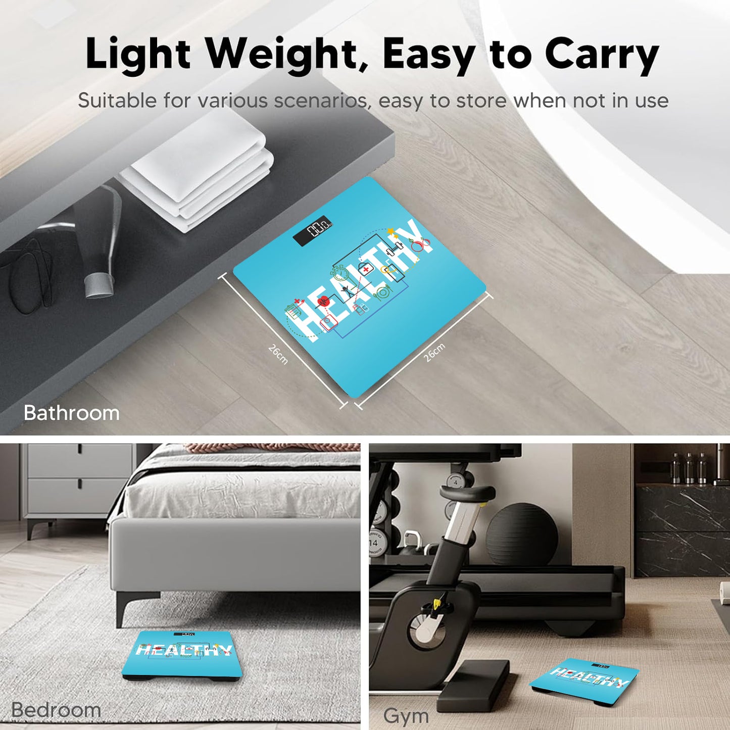 Themisto TH-WS40C Body weight Scale, With High Precision Sensors | Backlit Display