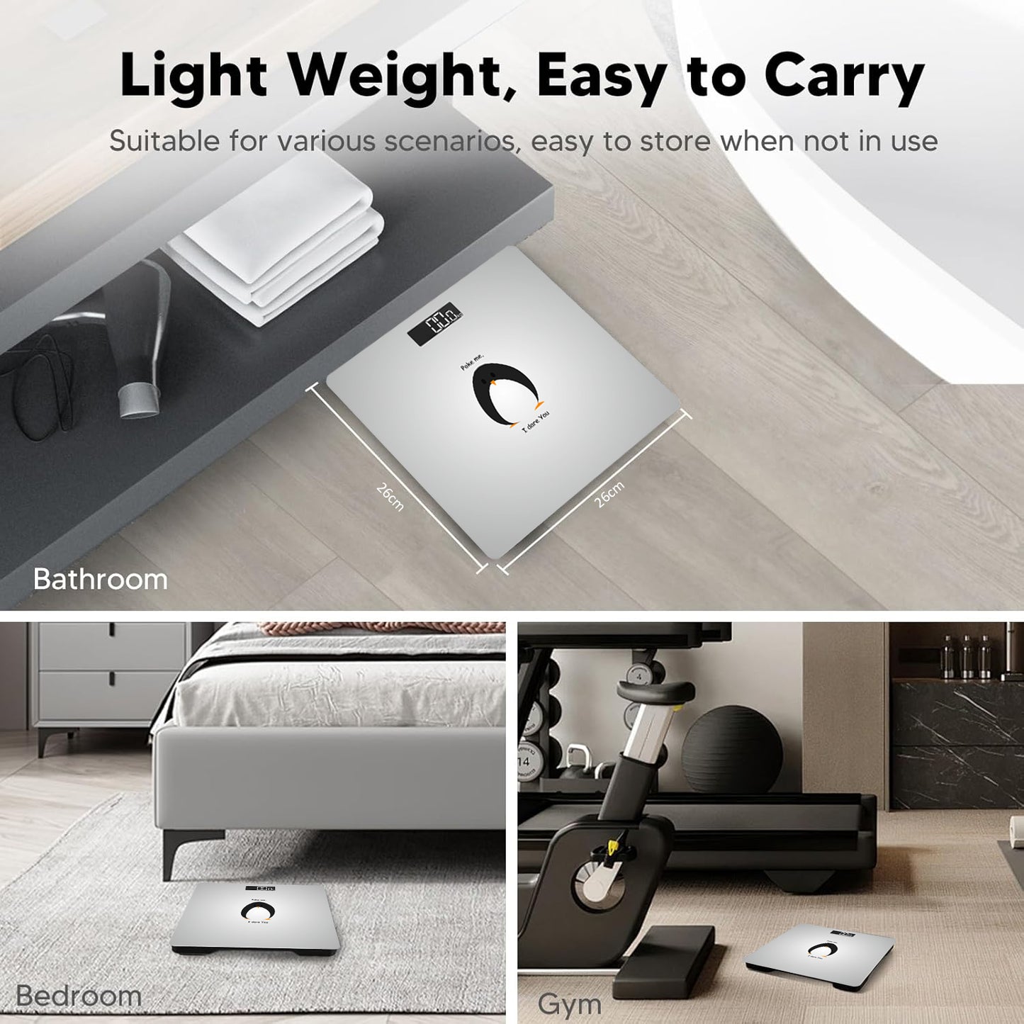 Themisto TH-WS40B Body weight Scale, With High Precision Sensors | Backlit Display