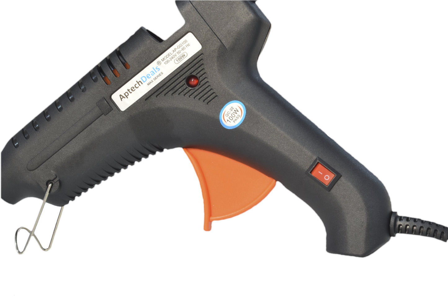 Aptechdeals (AP-GG100) 100W Hot Melt Glue Gun for Arts and Crafts, DIY Projects with 5 glue sticks.