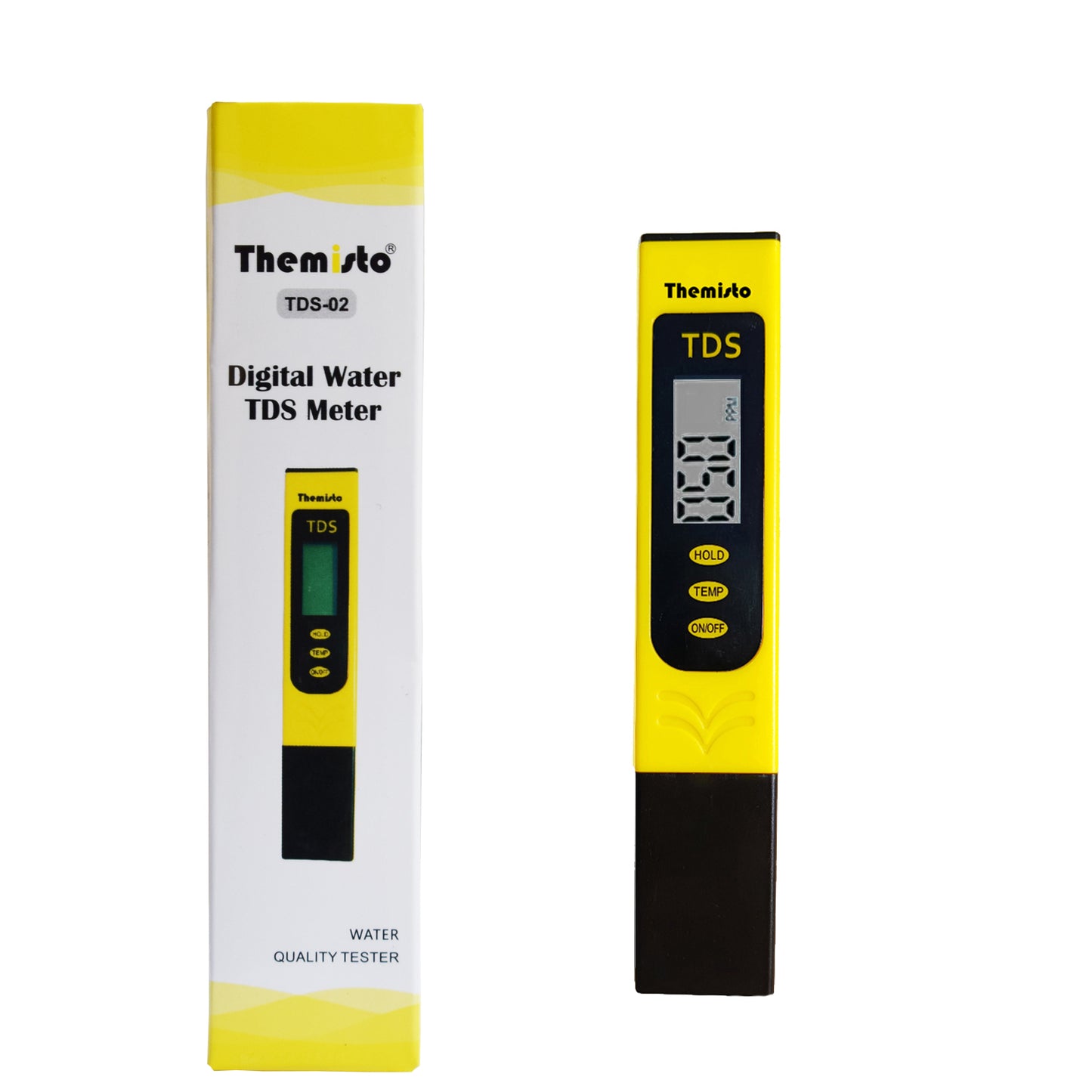Themisto TDS-02 Digital TDS Meter, Water Quality Tester, 0-9990ppm
