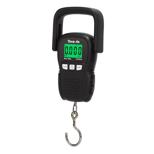 Themisto TH-WS12 Digital Hanging Travel Luggage Scale with Strap, 50kg Capacity