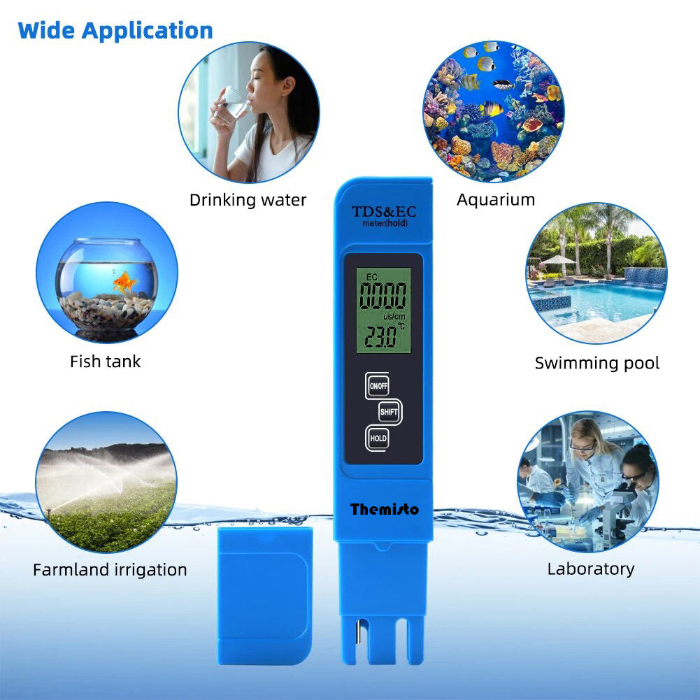 Themisto TDS-40 TDS Meter/Digital Tds Meter with Temperature And Water Quality Measurement For Ro Purifier (TDS EC)