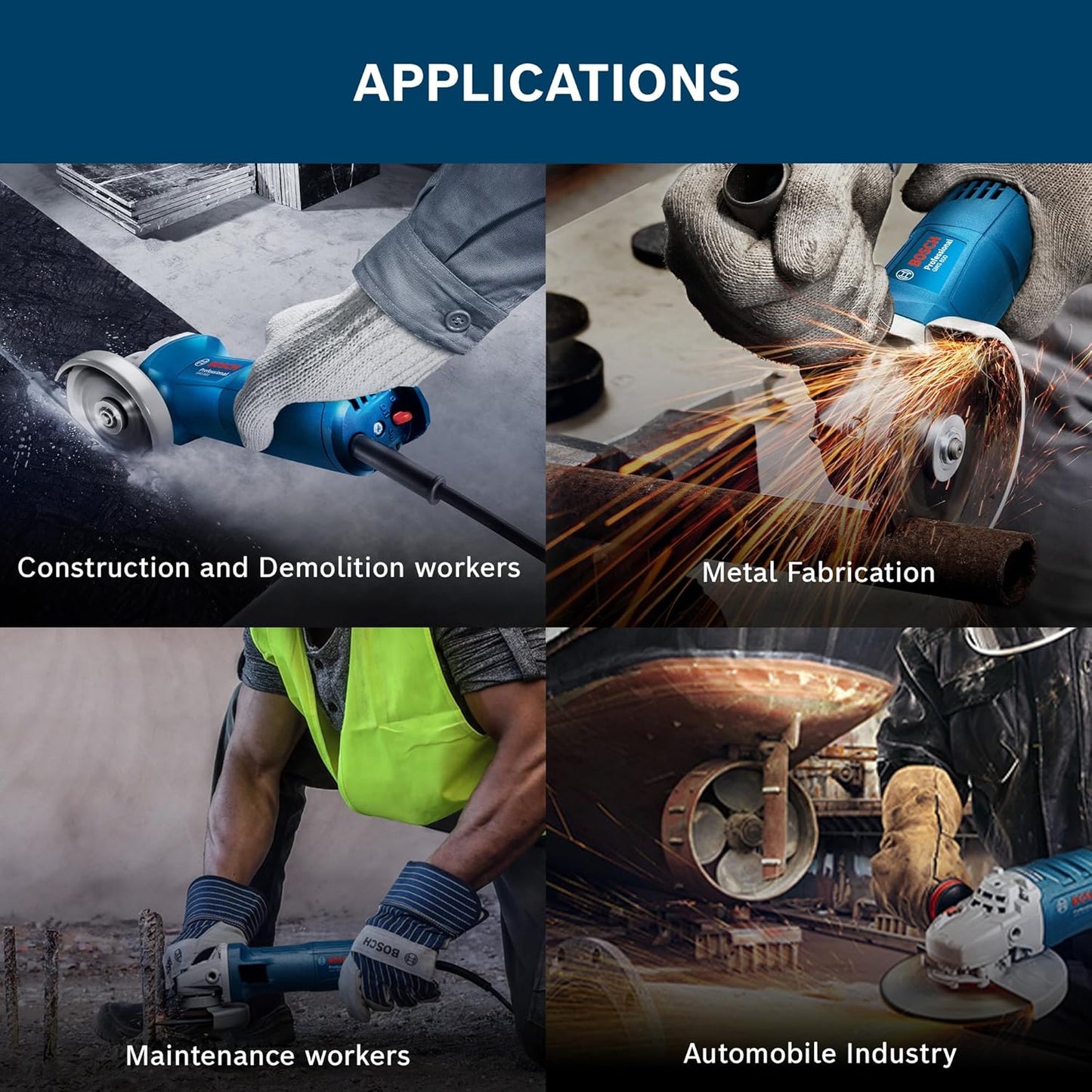 BOSCH Professional GWS 600 Angle Grinder | 670W Power | No-load Speed of 11000 RPM | Versatile Cutting and Grinding Tool | M10 Grinding Spindle Thread | 100 mm Disc | 1 Year Warranty