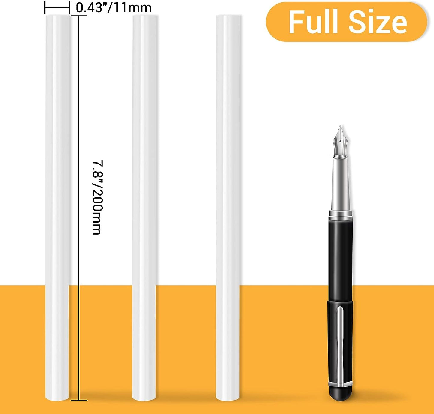 Themisto 11mm Milky glue sticks Super strong Gumming Pack Of 10 PC