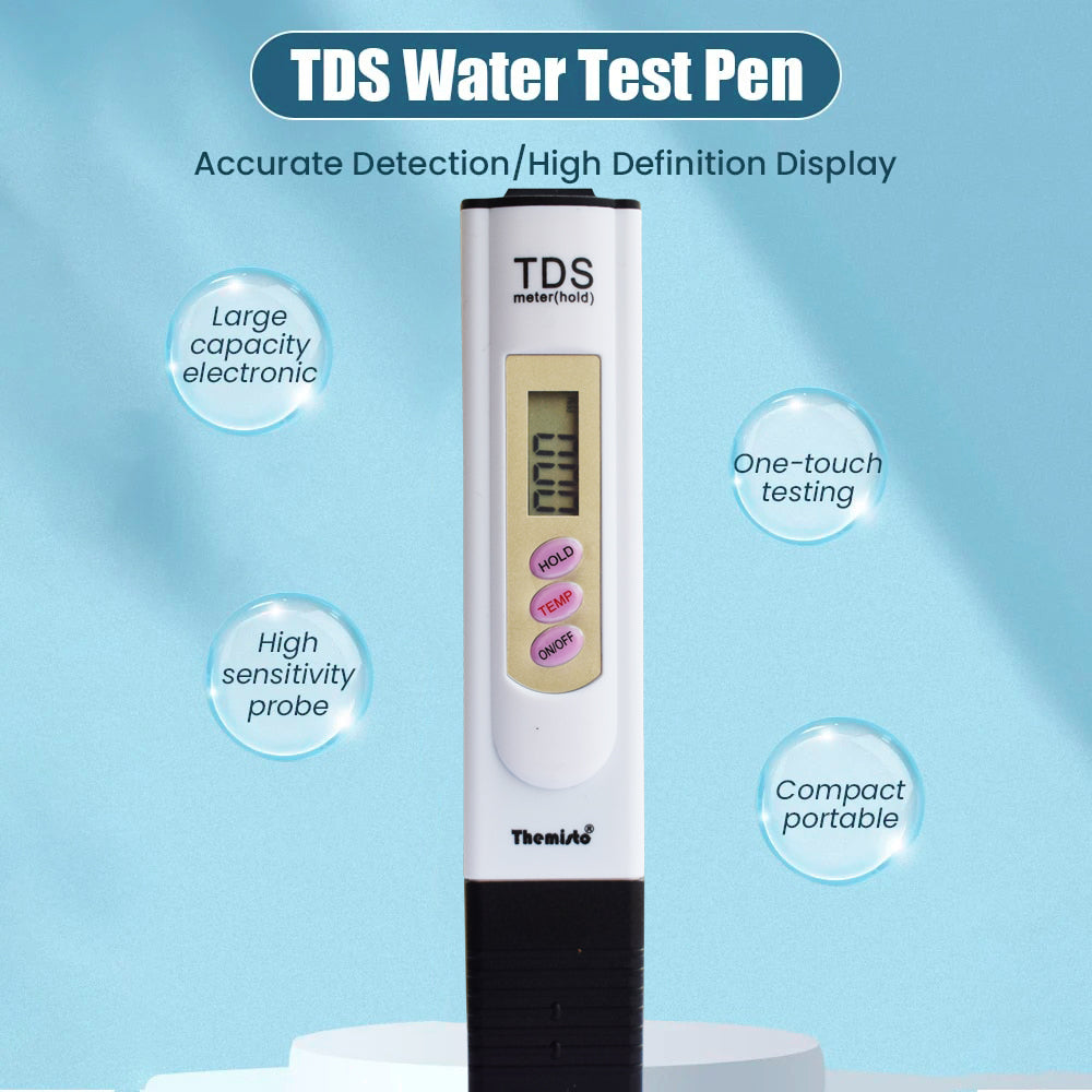 Themisto TDS-01 Digital TDS Meter, Water Quality Tester, 0-9990ppm