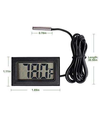ApTechDeals Portable Pocket Wired Mini Digital LCD Electronic Temperature Meter Sensor