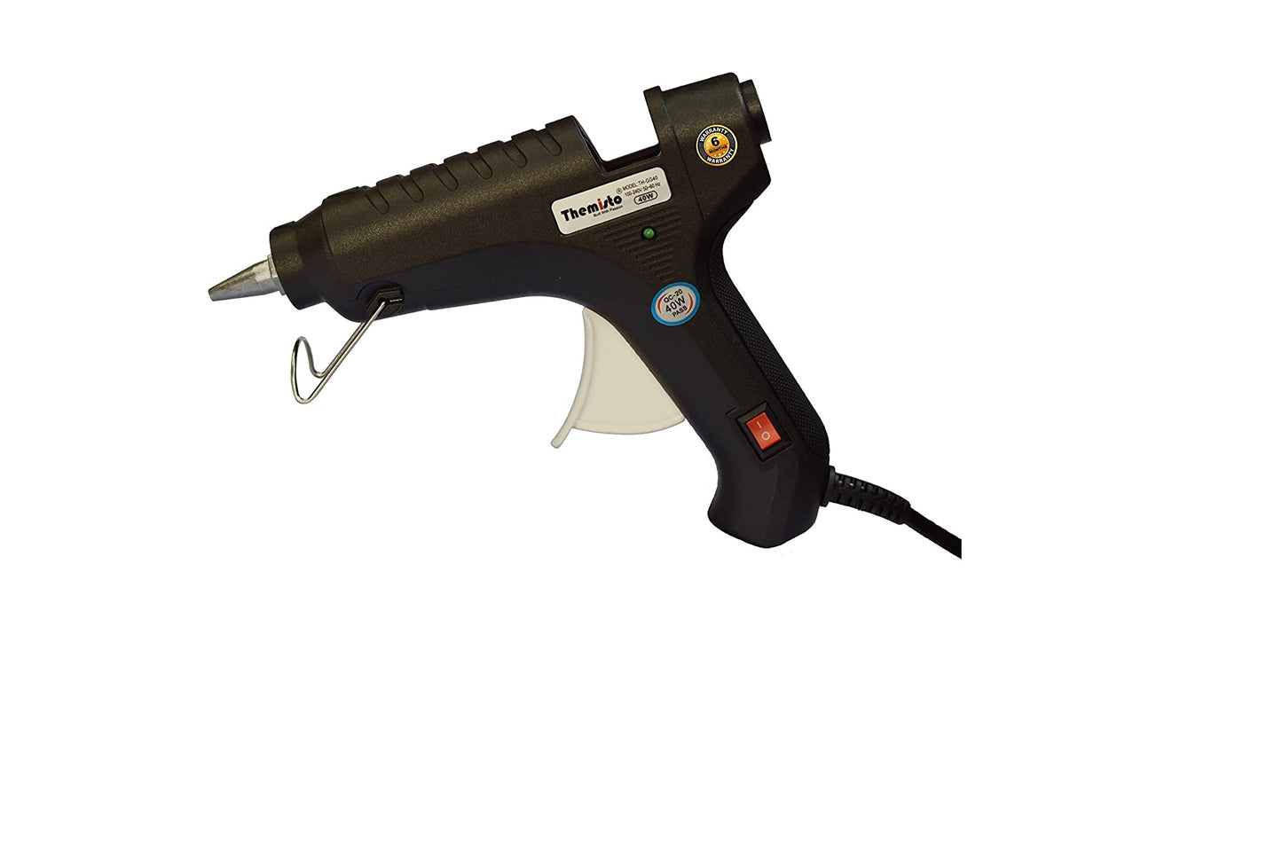 Themisto 40W Hot Melt Glue Gun with Anti Drip for Arts and Crafts, DIY Projects (Black) -5 Pieces