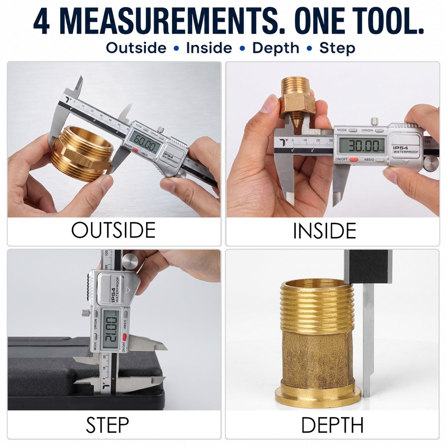 Themisto TH-M65 Digital Vernier Calliper (0–150mm) | Stainless Steel | LCD Display | 4 Measurement Modes | Inch/mm Conversion | Zero Setting | Precision Measuring Tool