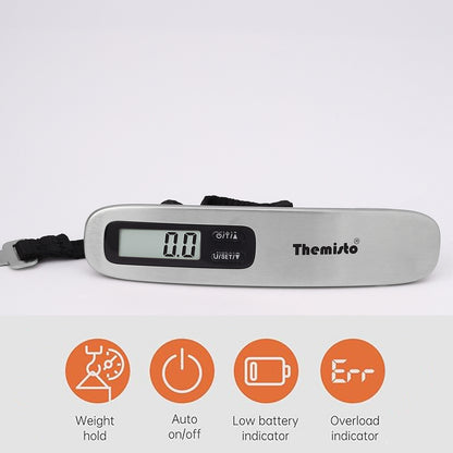 Themisto TH-WS10 Digital Luggage Scale with Target Value Setting (50kg)