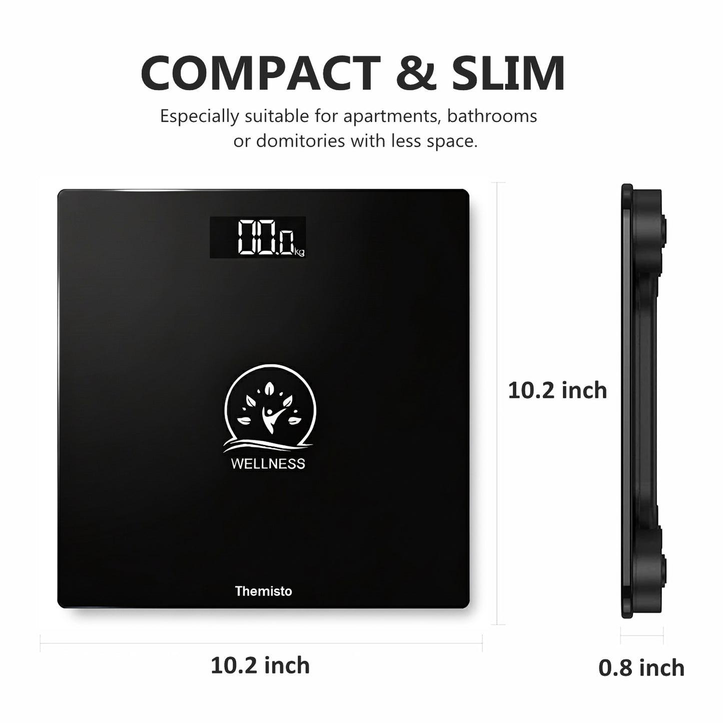 Themisto TH-WS40 Body weight Scale,With High Precision Sensors | Backlit Display