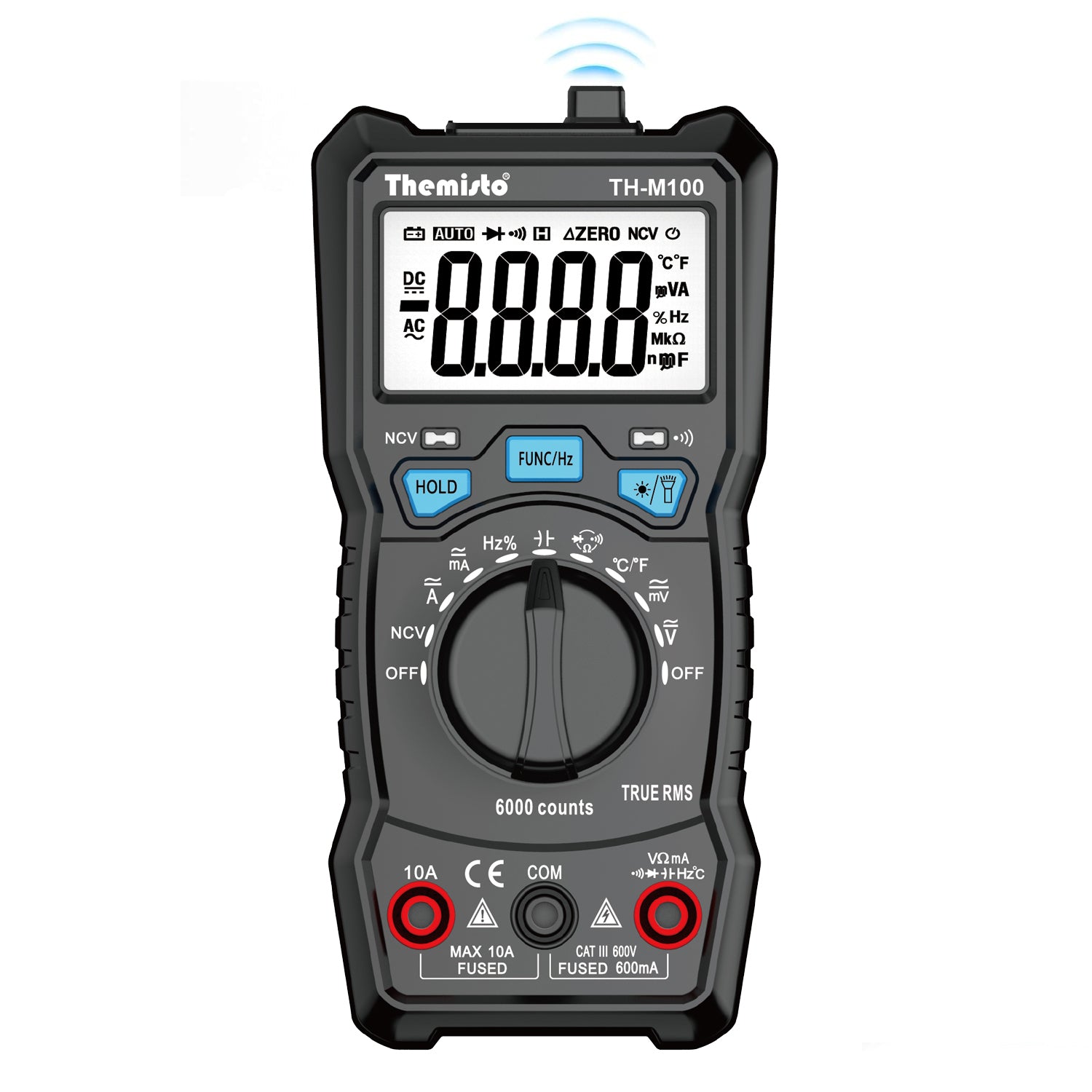 Tm100 Multimeter Themisto TH-M100 Auto Range Digital Multimeter (Black 6000 Counts ...