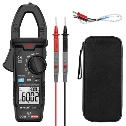 Themisto TH-M90 Auto Range, AC/DC Current, True RMS Digital Clamp Meter (600A,6000 Counts)