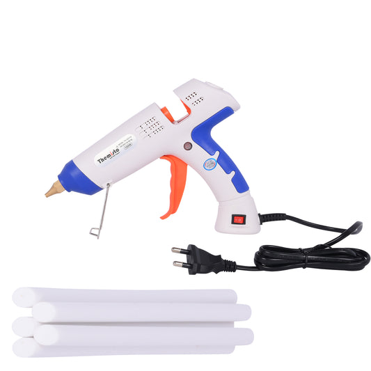 Themisto 100W Industrial Glue Gun With 5 Milky Super Strong Glue Sticks (100w)