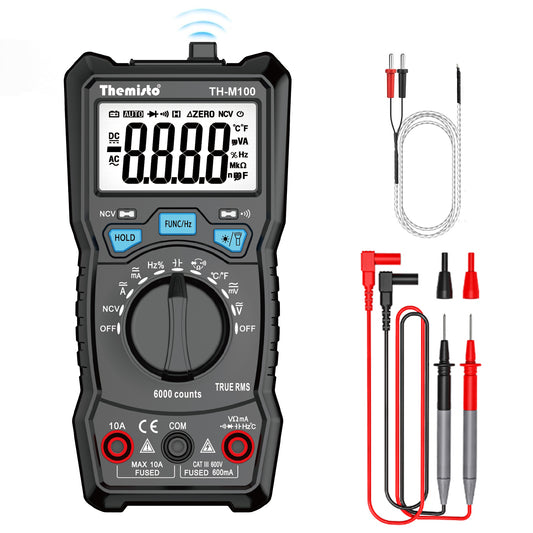 Themisto TH-M100 Auto Range Digital Multimeter (Black 6000 Counts)