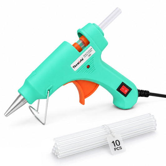 Themisto TH-GG20B 20 Watt Mini Hot Melt Glue Gun with 10 Glue Sticks for DIY Art and Crafts…