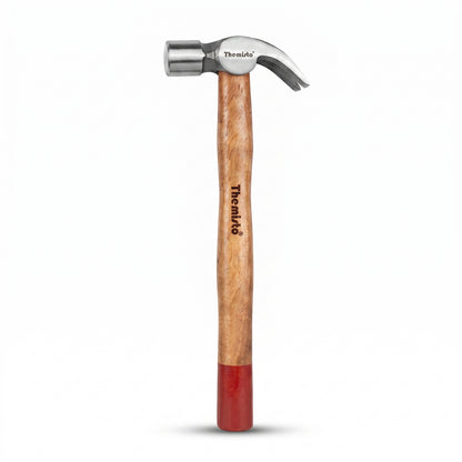Themisto TH-T33 3/4 lbs Forged Steel Head Claw Hammer with Seasoned Wooden Handle | Strong Non-Slip Grip | Ideal for Home DIY and Professional Use