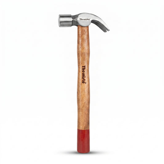 Themisto TH-T33 3/4 lbs Forged Steel Head Claw Hammer with Seasoned Wooden Handle | Strong Non-Slip Grip | Ideal for Home DIY and Professional Use