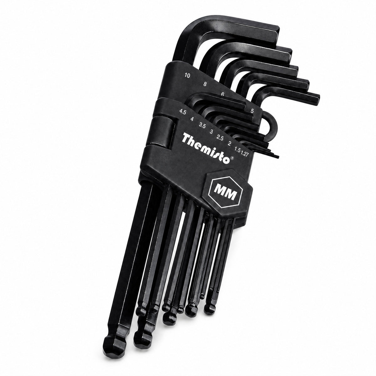 Themisto TH-T113M 13 Pcs Metric Hex Key Set | Allen Key Set | L-Shaped Hex Wrenches | MM Size Set with Storage Holder