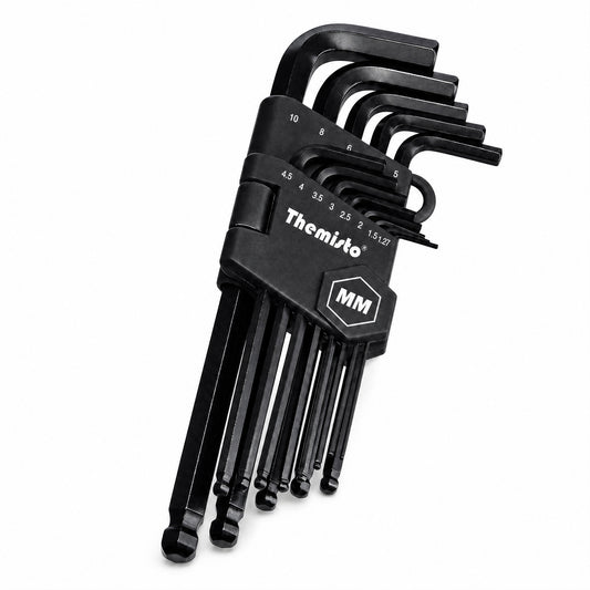 Themisto TH-T113M 13 Pcs Metric Hex Key Set | Allen Key Set | L-Shaped Hex Wrenches | MM Size Set with Storage Holder