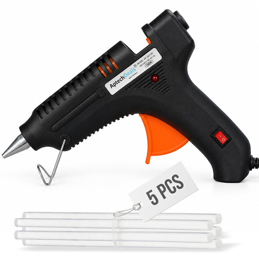 Aptechdeals (AP-GG100) 100W Hot Melt Glue Gun with 5 Glue Sticks | Arts and Crafts, DIY Projects