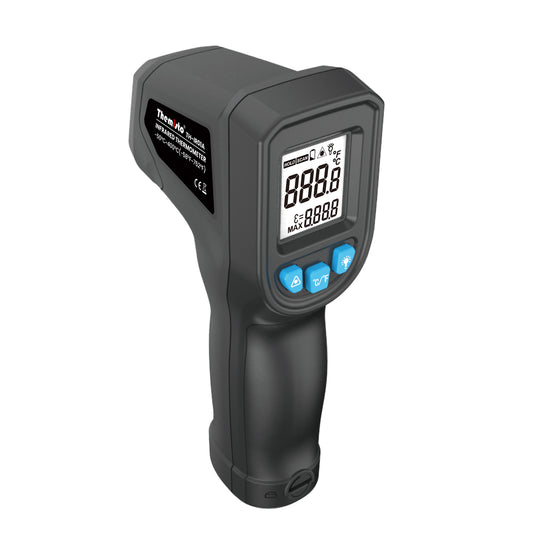 Themisto TH-IR01A Infrared Thermometer Gun | Non-Contact Laser Temperature Gun | -50°C to 400°C (-58°F to 752°F) | 12:1 D:S Ratio | Backlit LCD | °C/°F Switchable
