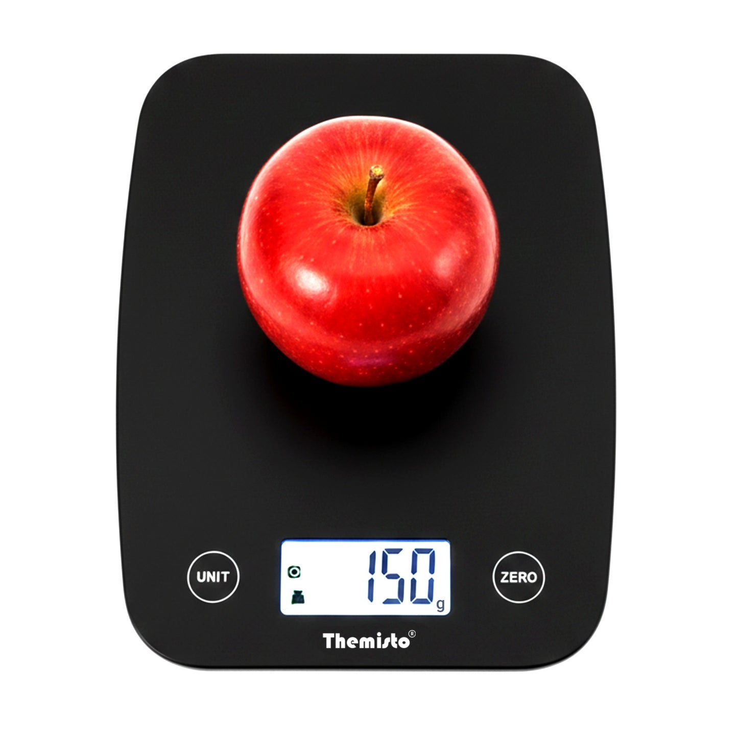 Themisto TH-WS18  Digital Kitchen Weighing Scale With Touch Screen Controls | Max Capacity 5kg |Black Matte Finish | Tare Function