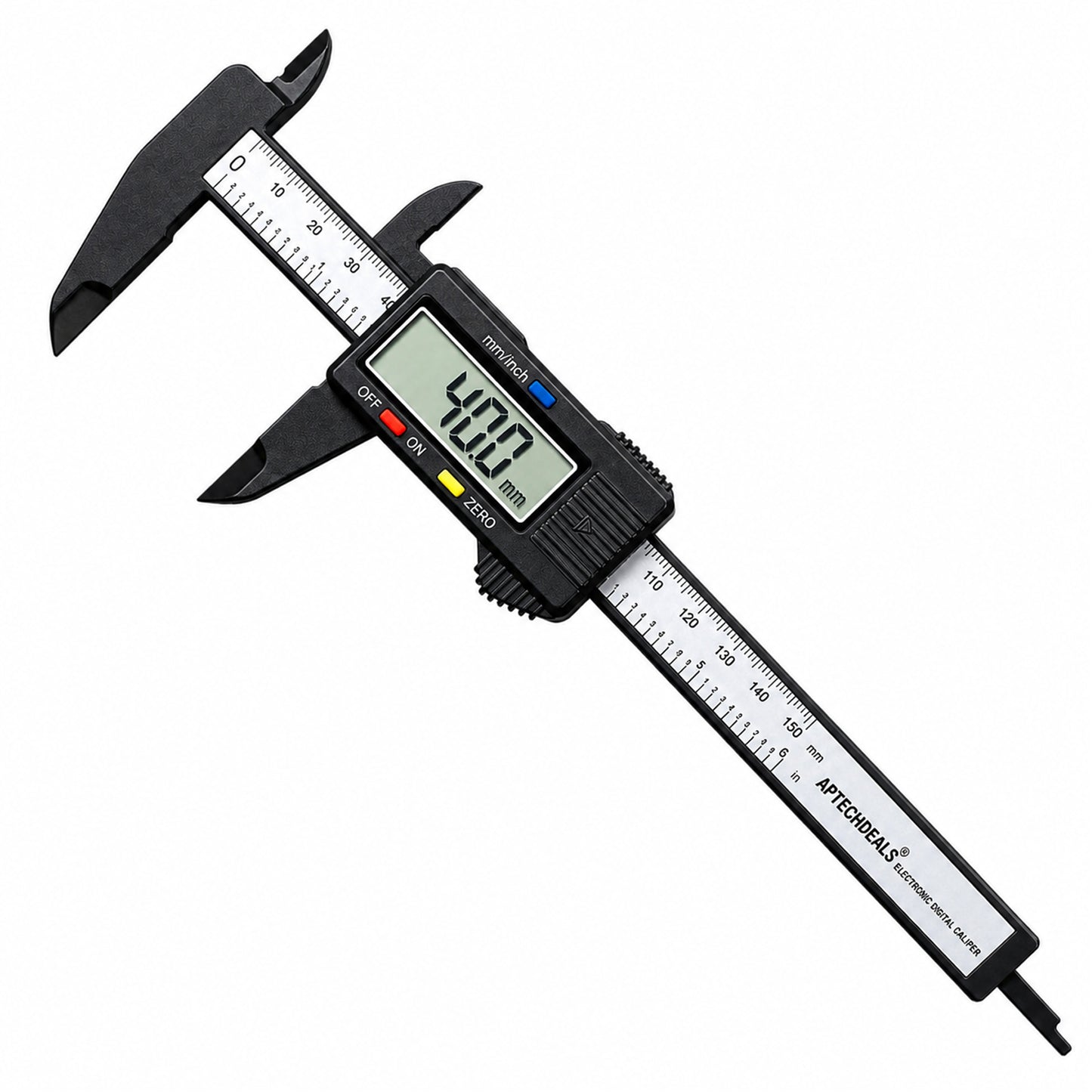 Aptechdeals AP-V150 Digital Vernier Calliper (0–150mm) | LCD Display | Plastic Body | 4 Measurement Modes | mm/Inch Conversion | Zero Setting | Precision Measuring Tool