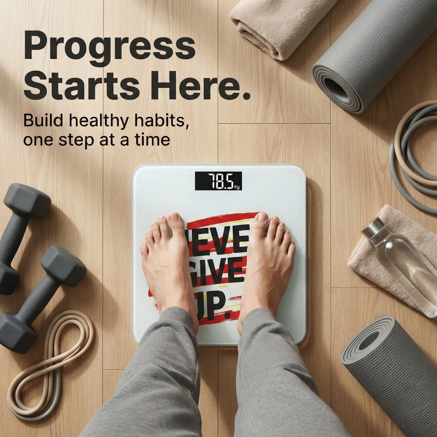 Themisto TH-WS40F Body weight Scale, With High Precision Sensors | Backlit Display