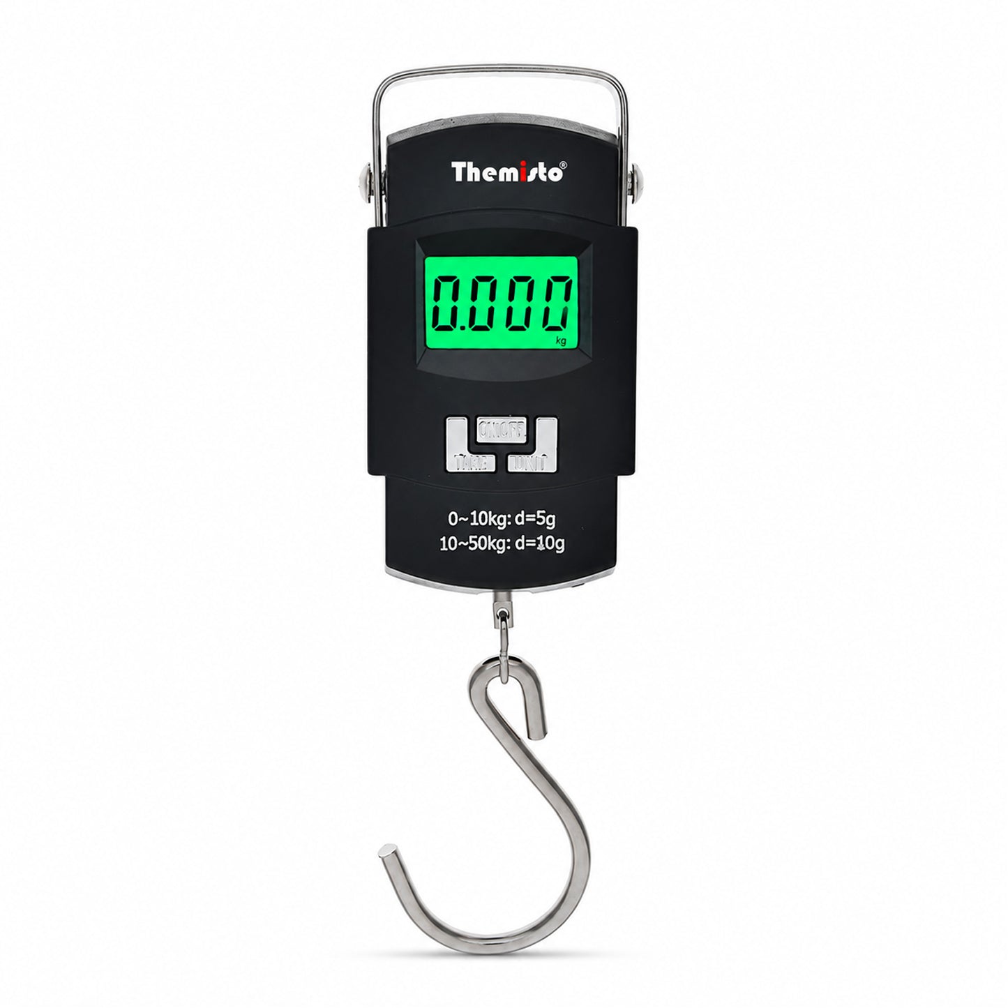 Themisto TH-WS01 Digital Hanging Luggage Scale | 50kg Portable Travel Weighing Scale with LCD Display (Black)