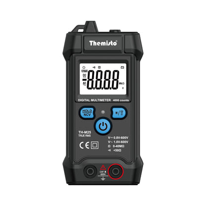 Themisto TH-M25 Digital Smart Multimeter | True RMS | 4000 Counts | Auto Detection | NCV Live Wire Detection | AC/DC Voltage Tester | Resistance & Continuity Tester | Backlit LCD Display