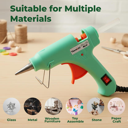 Themisto TH-GG20B 20 Watt Mini Hot Melt Glue Gun with 10 Glue Sticks for DIY Art and Crafts…