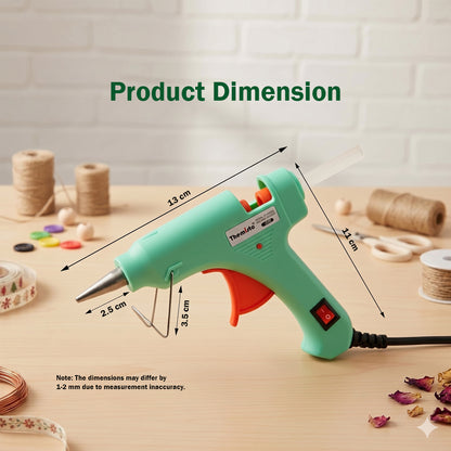 Themisto TH-GG20B 20 Watt Mini Hot Melt Glue Gun with 10 Glue Sticks for DIY Art and Crafts…