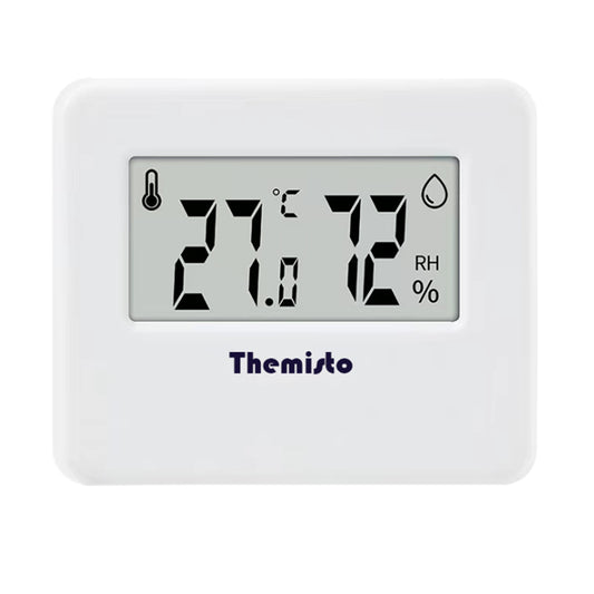 Themisto TH-HTC3 Digital Hygrometer Thermometer Humidity Meter With Clock LCD Display