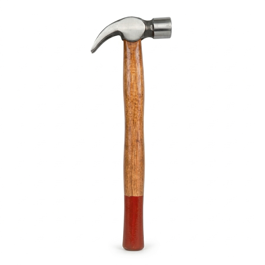 Themisto TH-T33 3/4 lbs Forged Steel Head Claw Hammer with Seasoned Wooden Handle | Strong Non-Slip Grip | Ideal for Home DIY and Professional Use