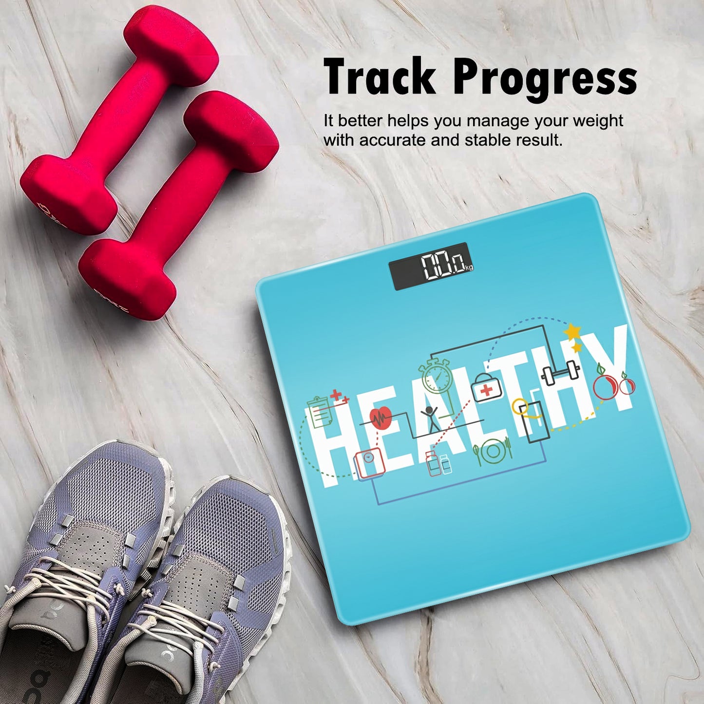 Themisto TH-WS40C Body weight Scale, With High Precision Sensors | Backlit Display