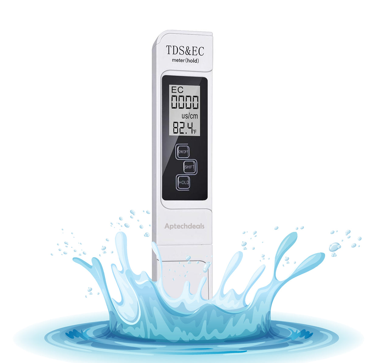 Aptechdeals TDS EC Meter/Digital TDS Meter with Temperature And Water Quality Measurement For Ro Purifier (TDS EC)