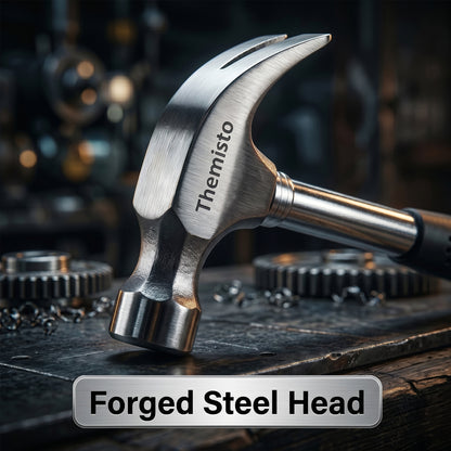 Themisto TH-T32 400g Steel Shaft Claw Hammer With Anti-Slip Handle | Reliable Tool for Woodwork, DIY and Home Maintenance